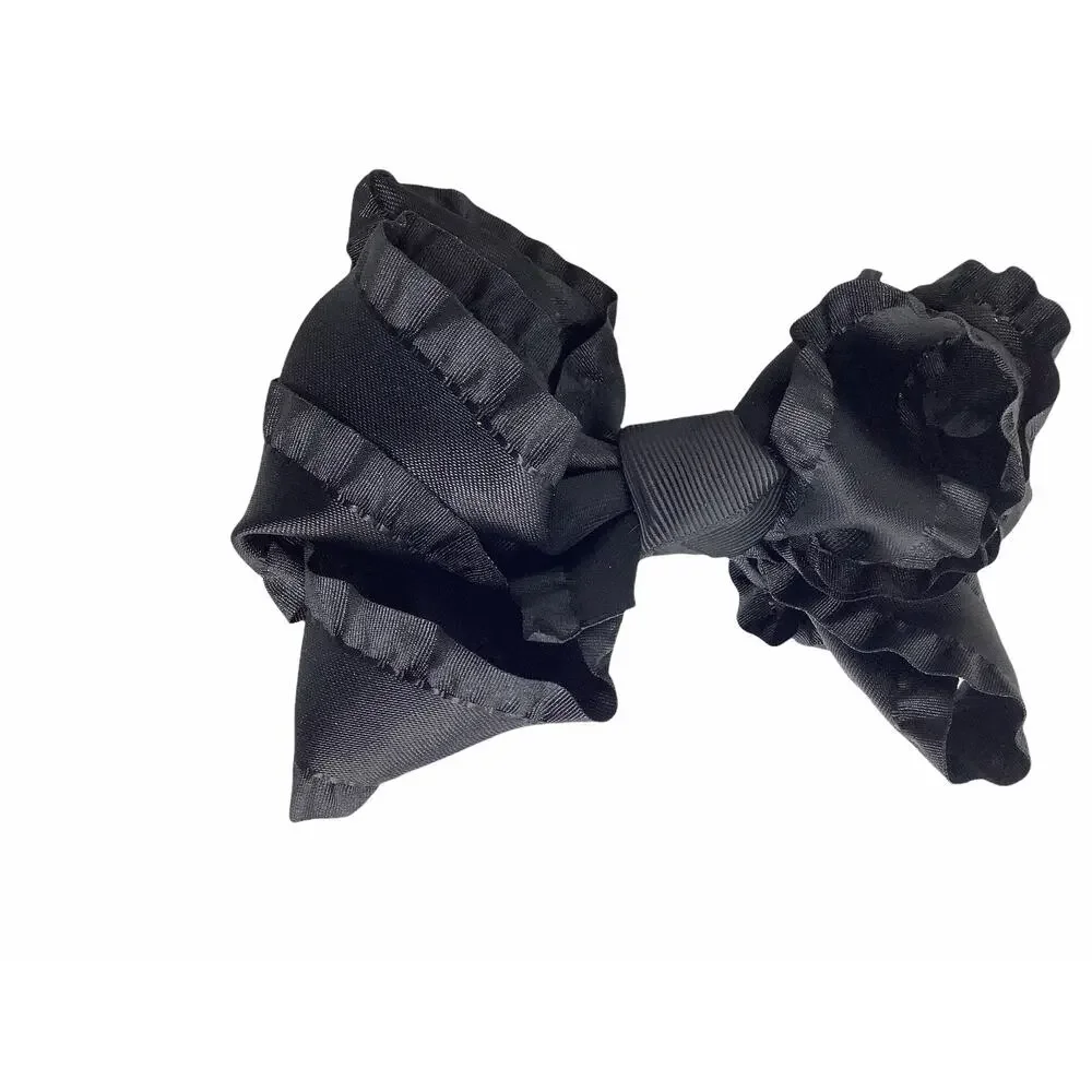 Girl’s Lot of 2 Black & Red Embellished Hair Bows